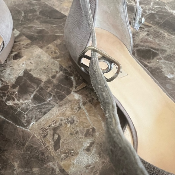 Paul Green Pointed Toe Ankle Strap Metallic Flats - Picture 14 of 16